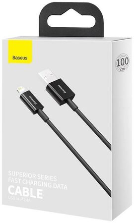 Datový kabel Baseus Superior Series USB/Lightning 1m (2.4 A) černý
