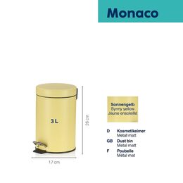 KELA Koš kosmetický MONACO 3l žlutý KL-24311
