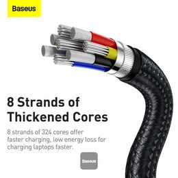 Datový kabel Baseus Cafule USB-C/USB-C 1m 100W (20V 5A) černý