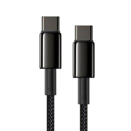 Datový kabel Baseus Tungsten Gold USB-C/USB-C 2m 100W černý