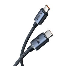 Datový kabel Baseus Crystal Shine USB-C/USB-C 2m 100W černý