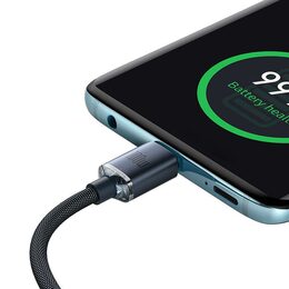 Datový kabel Baseus Crystal Shine USB-C/USB-C 2m 100W černý