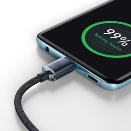 Datový kabel Baseus Crystal Shine USB-C/USB-C 2m 100W černý