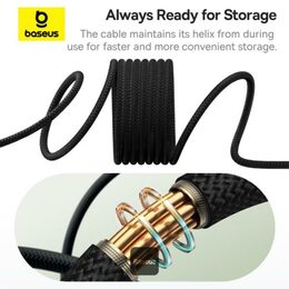 Datový magnetický kabel Baseus Tungsten Gold USB-C/USB-C 1m 100W černý