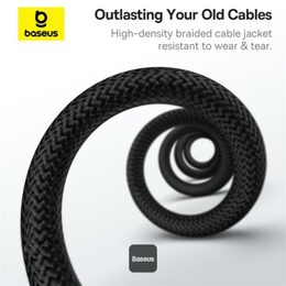 Datový magnetický kabel Baseus Tungsten Gold USB-C/USB-C 1m 100W černý
