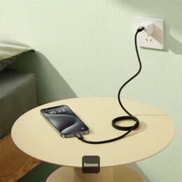 Datový magnetický kabel Baseus Tungsten Gold USB-C/USB-C 1m 100W černý