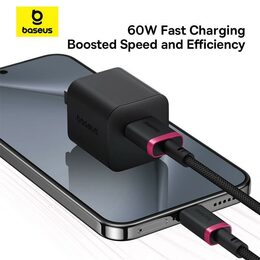 Rychlonabíjecí kabel Baseus Dura USB/USB-C 1m 60W černo červený