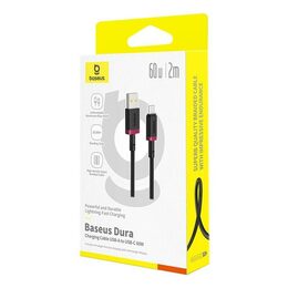 Rychlonabíjecí kabel Baseus Dura USB/USB-C 1m 60W černo červený