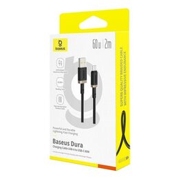 Rychlonabíjecí kabel Baseus Dura USB/USB-C 2m 60W černo zlatý