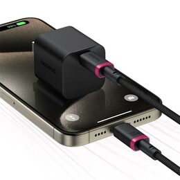 Rychlonabíjecí kabel Baseus Dura USB-C/USB-C 2m 100W červeno černý