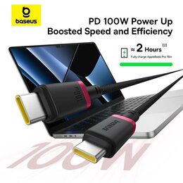 Rychlonabíjecí kabel Baseus Dura USB-C/USB-C 2m 100W červeno černý