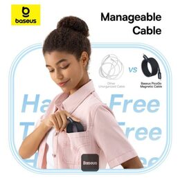 Datový kabel Baseus PicoGo magnetic USB-C/USB-C 1m 240W černý