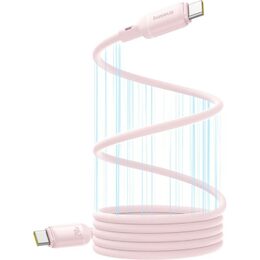 Magnetický datový kabel Baseus PicoGo USB-C/USB-C 1m 240W růžový