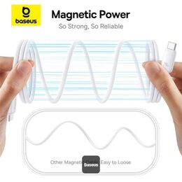 Datový kabel Baseus PicoGo magnetic USB-C/USB-C 1m 240W bílý