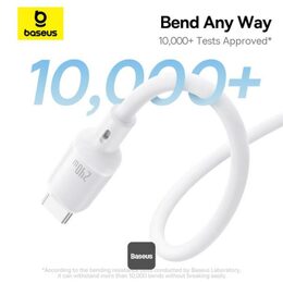 Datový kabel Baseus PicoGo magnetic USB-C/USB-C 1m 240W bílý