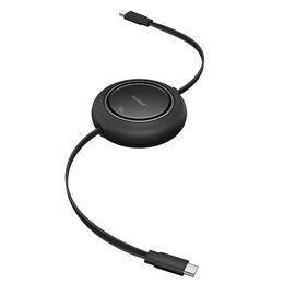 Navíjecí kabel Baseus Free2Pull USB-C/USB-C s nastavitelnou délkou až 1m 100W černý