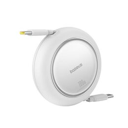Navíjecí kabel Baseus Free2Pull USB-C/USB-C s nastavitelnou délkou až 1m 100W bílý