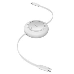 Navíjecí kabel Baseus Free2Pull USB-C/USB-C s nastavitelnou délkou až 1m 100W bílý