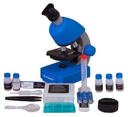 Bresser Junior 40x-640x Microscope, blue