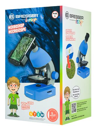 Bresser Junior 40x-640x Microscope, blue