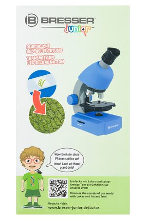 Bresser Junior 40x-640x Microscope, blue