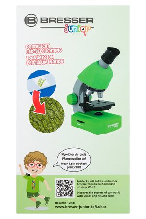 Bresser Junior 40x-640x Microscope, green