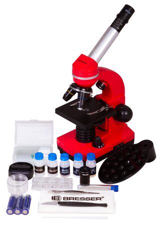 Bresser Junior Student Biolux SEL Microscope, red