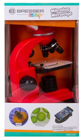 Bresser Junior Student Biolux SEL Microscope, red