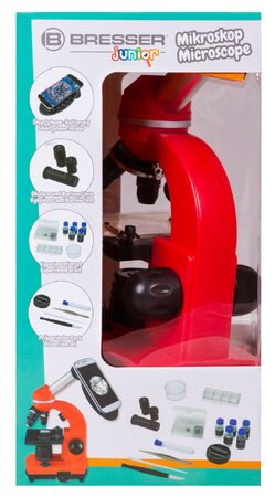Bresser Junior Student Biolux SEL Microscope, red
