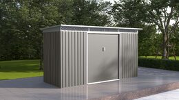 Zahradní domek G21 GRAH 483 - 340 x 142 cm, metalický šedý