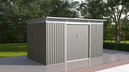 Zahradní domek G21 GRAH 700 - 340 x 206 cm, metalický šedý