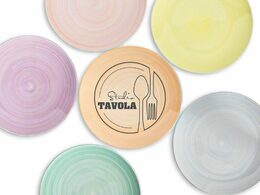 HIT Jídelní sada talířů 18 ks Tavola Pastel HT-24327144