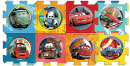 Pěnové puzzle Cars/Auta 32x32x1cm 8ks v sáčku