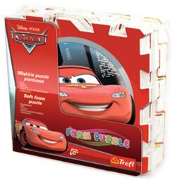 Pěnové puzzle Cars/Auta 32x32x1cm 8ks v sáčku