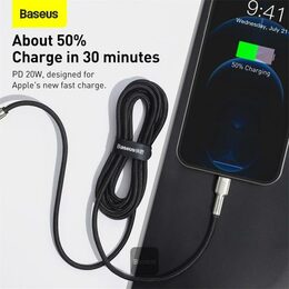 Datový kabel Baseus Cafule USB-C/Lightning PD 20W 2m černý