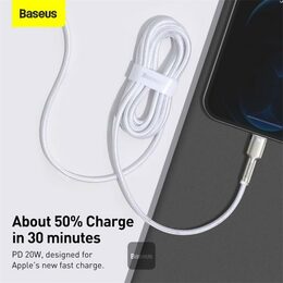 Datový kabel Baseus Cafule USB-C/Lightning PD 20W 2m bílý