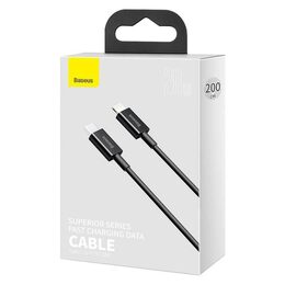 Rychlonabíjecí datový kabel Baseus Superior Series USB-C/Lightning 20W 2m černý