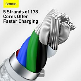 Datový kabel Baseus Cafule USB-C/Lightning PD 20W 1m bílý