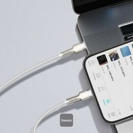 Datový kabel Baseus Cafule USB-C/Lightning PD 20W 1m bílý