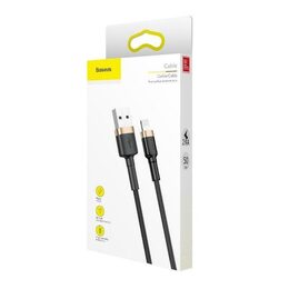 Datový kabel Baseus Cafule USB/Lightning 3m 2A černo-zlatý
