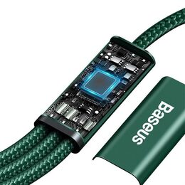Datový kabel Baseus Rapid 3v1 USB-C/microUSB, Lightning, USB-C 1,5m PD 20W zelený