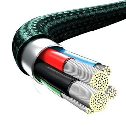 Datový kabel Baseus Rapid 3v1 USB-C/microUSB, Lightning, USB-C 1,5m PD 20W zelený
