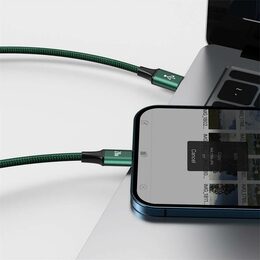 Datový kabel Baseus Rapid 3v1 USB-C/microUSB, Lightning, USB-C 1,5m PD 20W zelený