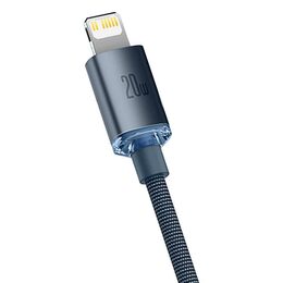 Datový kabel Baseus Crystal Shine USB-C/Lightning 2m 20W černý