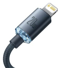 Datový kabel Baseus Crystal Shine USB-C/Lightning 2m 20W černý