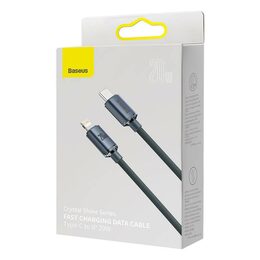 Datový kabel Baseus Crystal Shine USB-C/Lightning 2m 20W černý