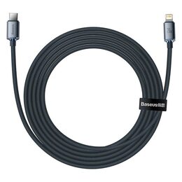 Datový kabel Baseus Crystal Shine USB-C/Lightning 2m 20W černý