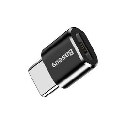 Adaptér Baseus z microUSB na USB-C černý
