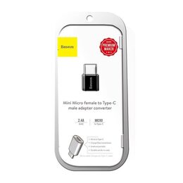 Adaptér Baseus z microUSB na USB-C černý