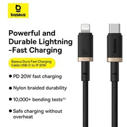Rychlonabíjecí kabel Baseus Dura USB/Lightning 2m 20W černo zlatý